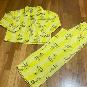 Sunny Yellow Duck Print Women's Pajama Set, vintage, and so cute❤️❤️